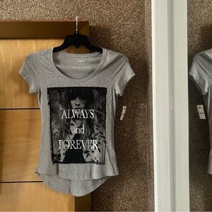 Express women's gray graphic short sleeve